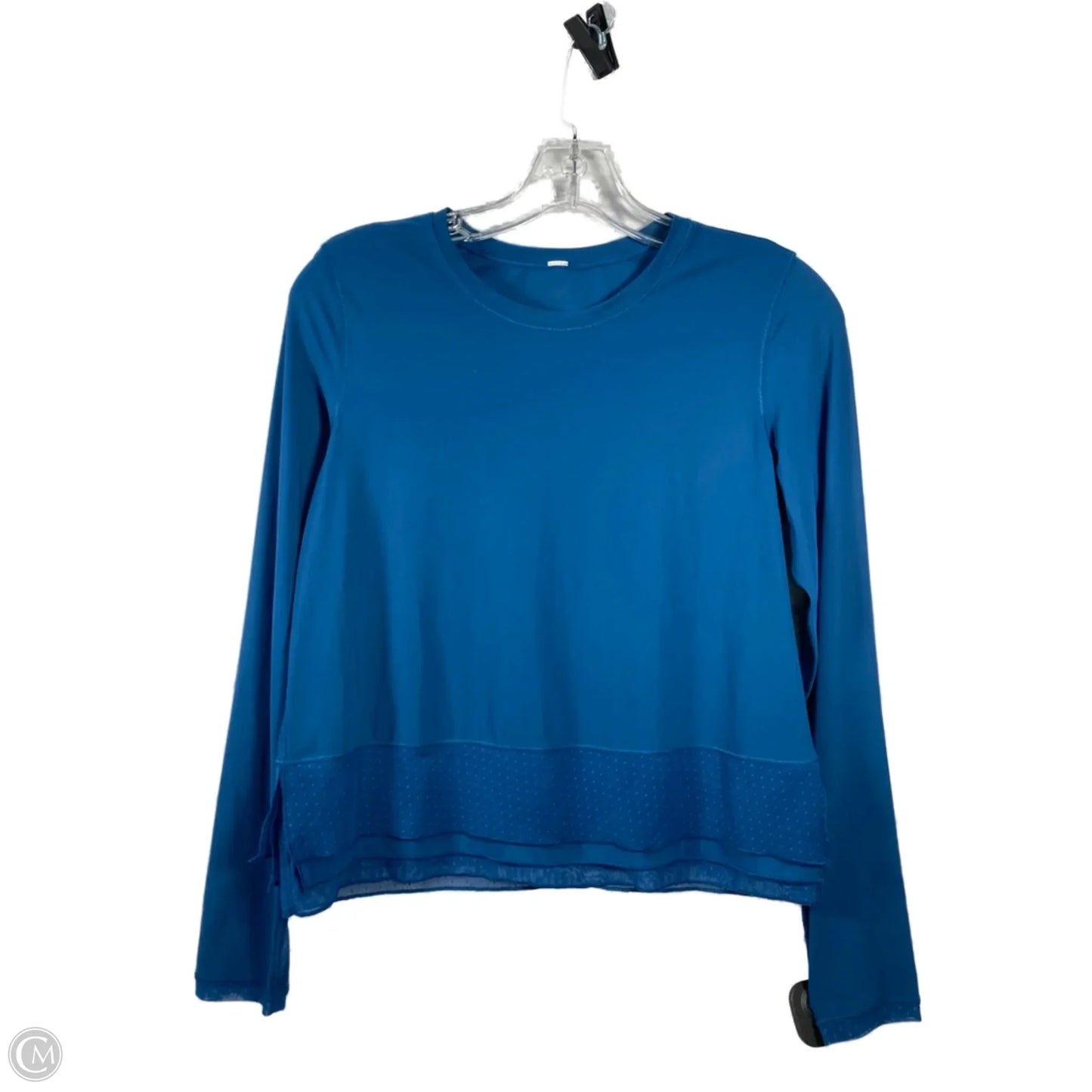 Athletic Top Long Sleeve Crewneck By Lululemon In Blue, Size: S