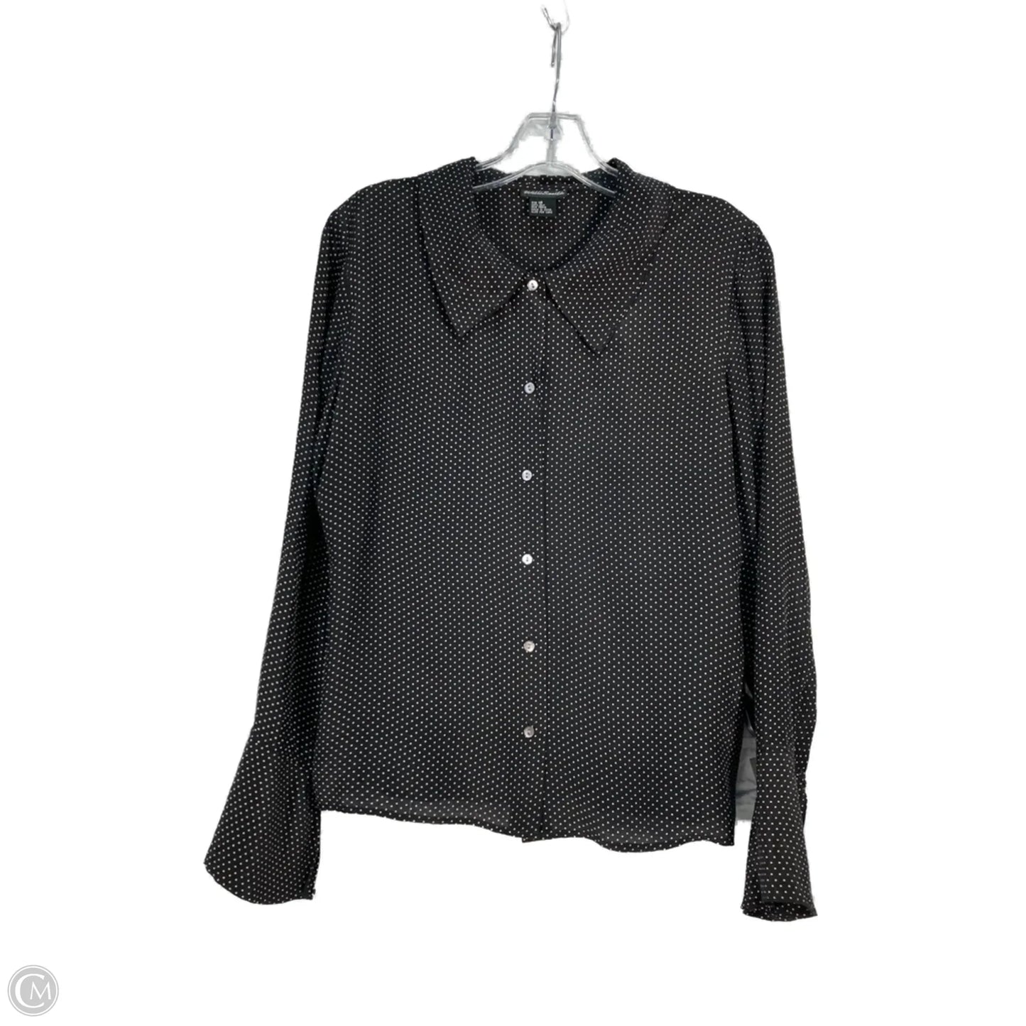 Blouse Long Sleeve By Willi Smith In Polkadot Pattern, Size: M