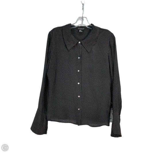 Blouse Long Sleeve By Willi Smith In Polkadot Pattern, Size: M