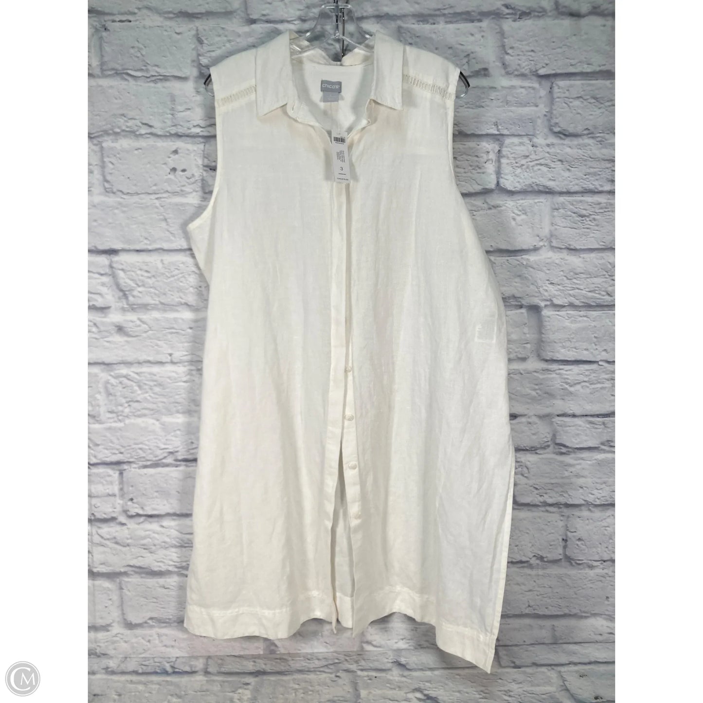 Dress Casual Midi By Chicos In White, Size: Xl
