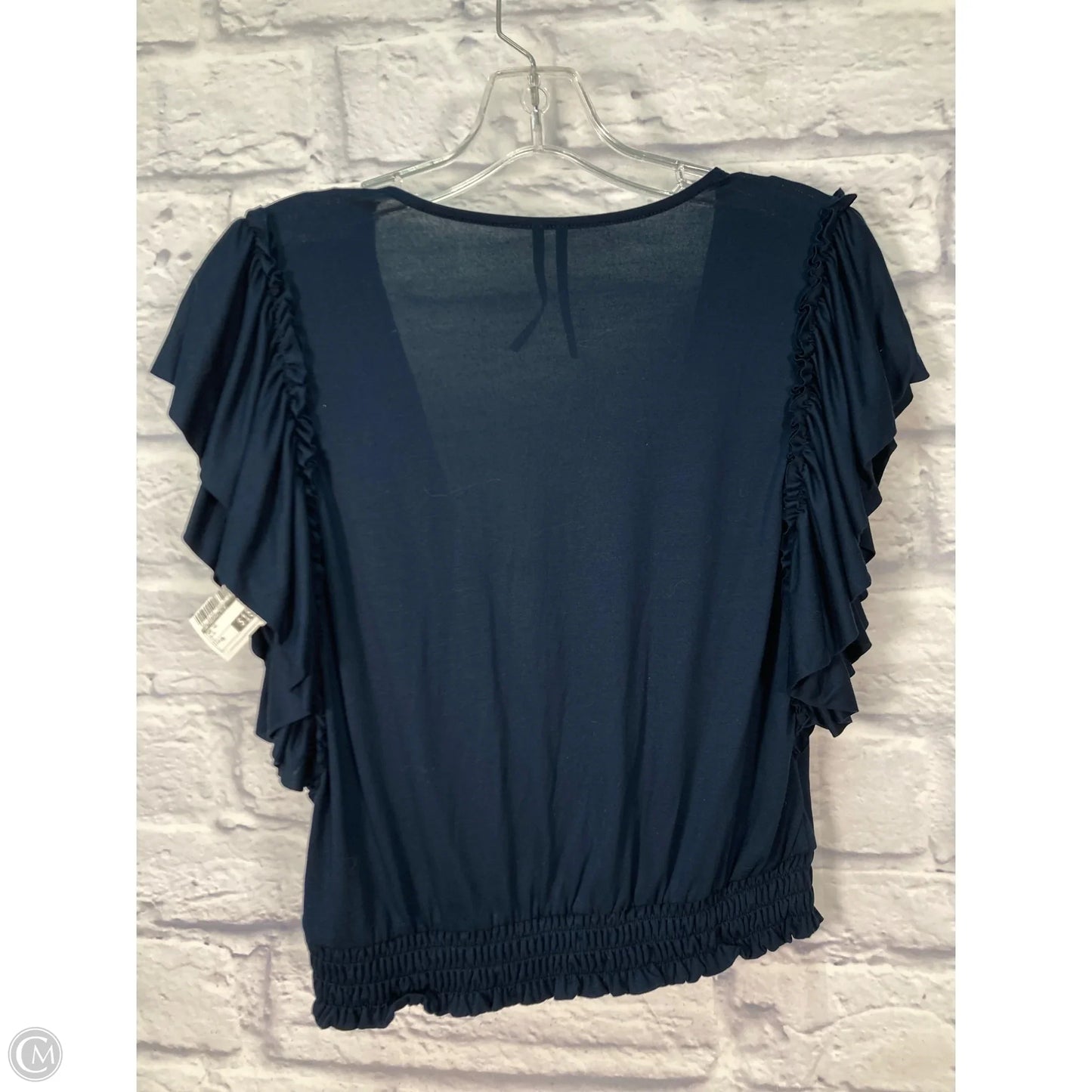 Top Short Sleeve By Anthropologie In Blue, Size: M