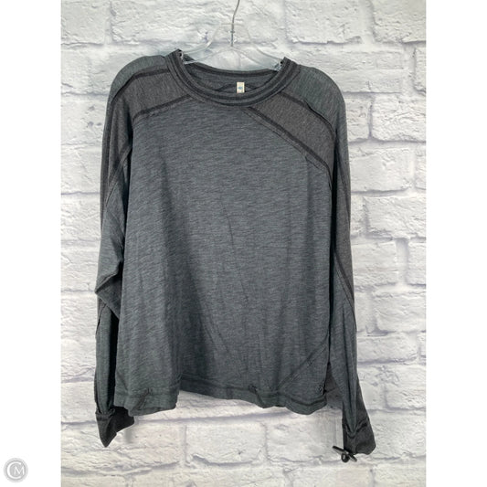 Athletic Top Long Sleeve Crewneck By Free People In Grey, Size: M