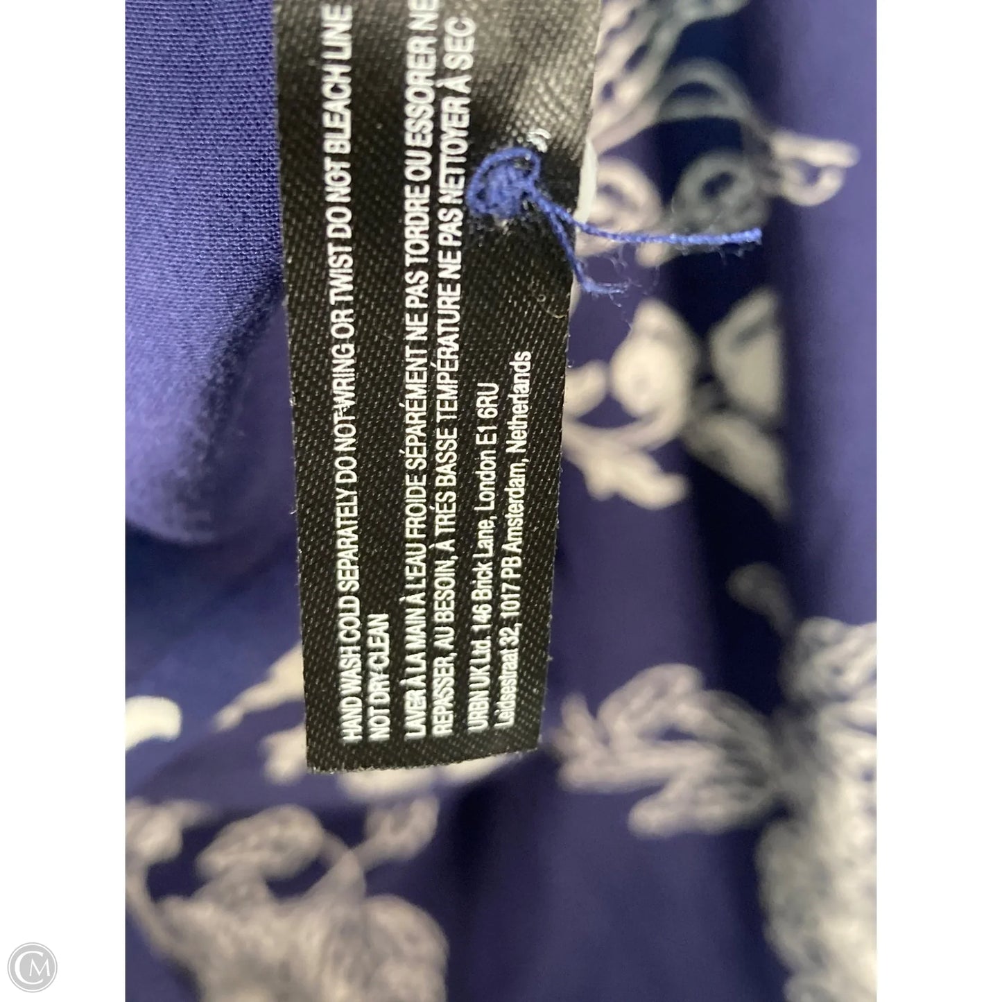 Dress Casual Midi By Anthropologie In Blue & White, Size: S