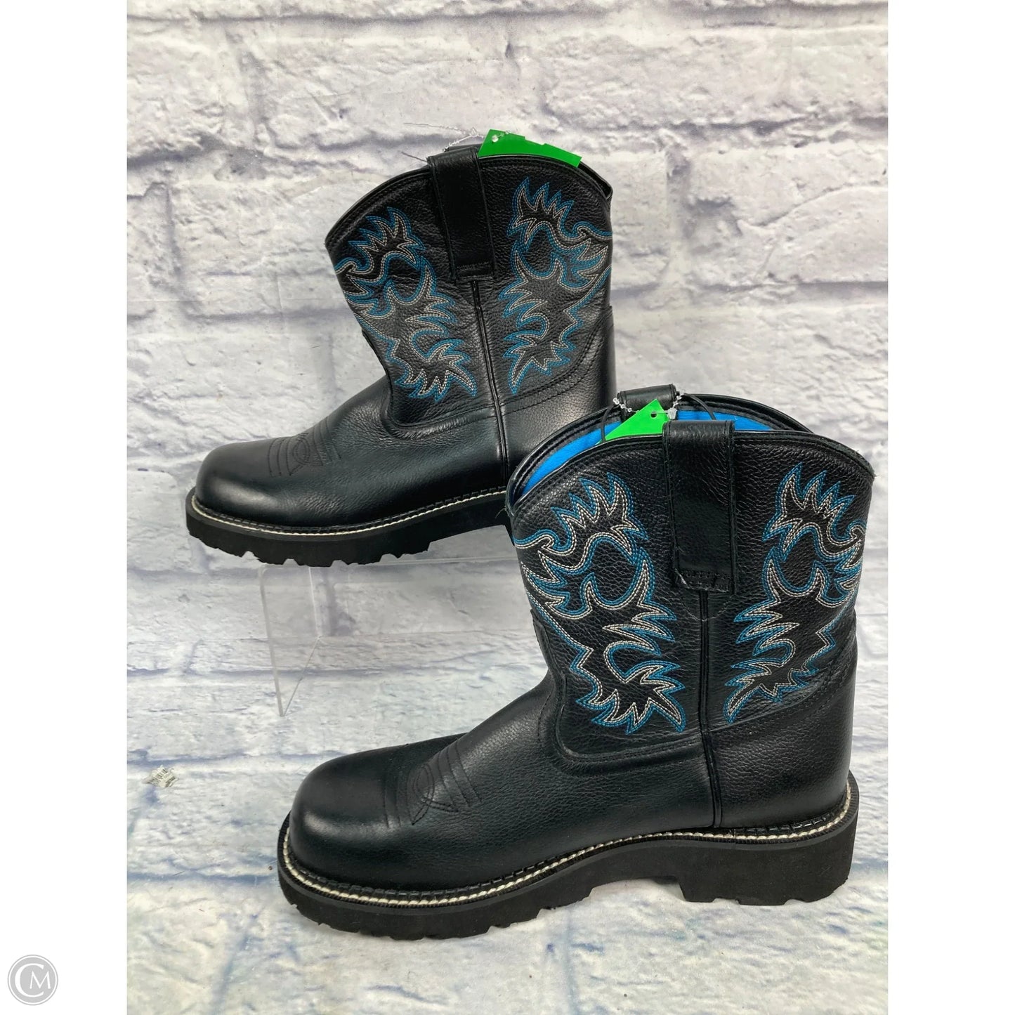 Boots Western By Ariat In Black & Blue, Size: 10