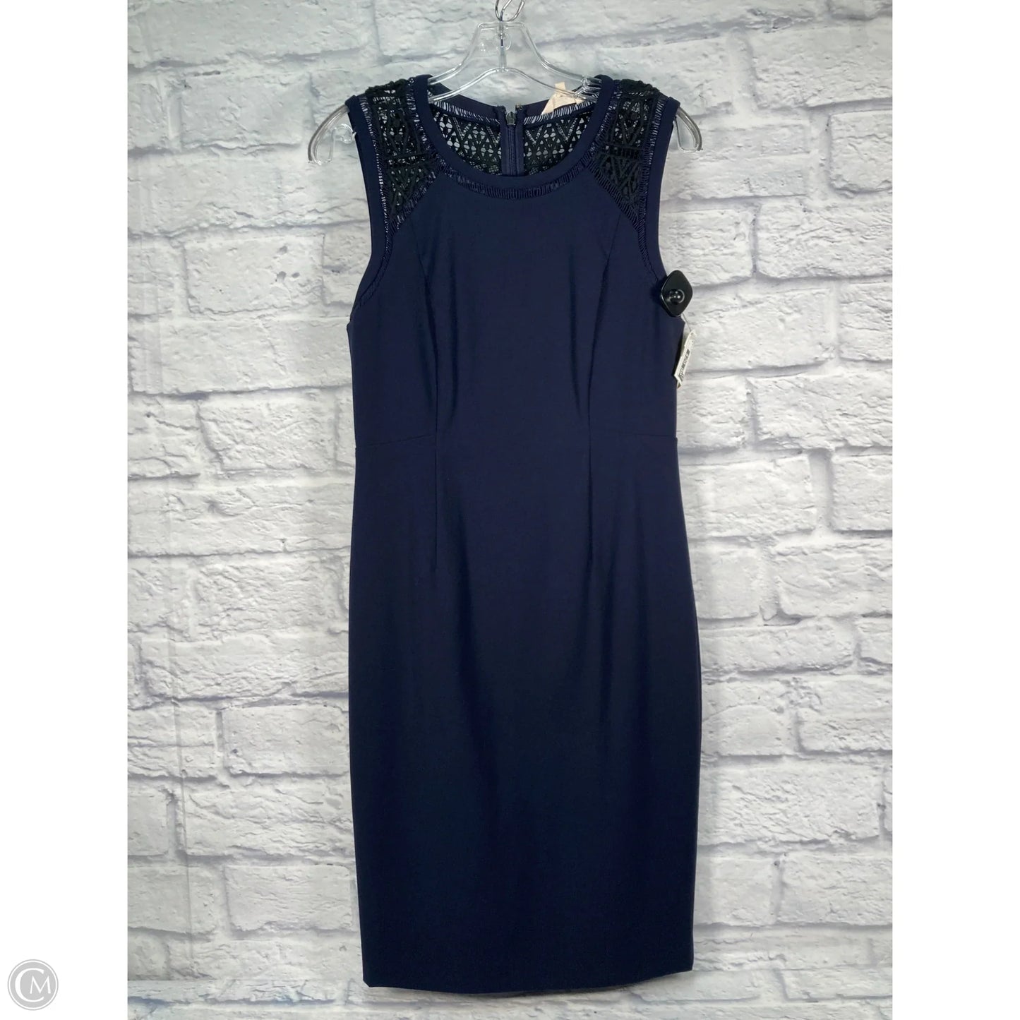 Dress Party Midi By Rebecca Taylor In Black & Blue, Size: S