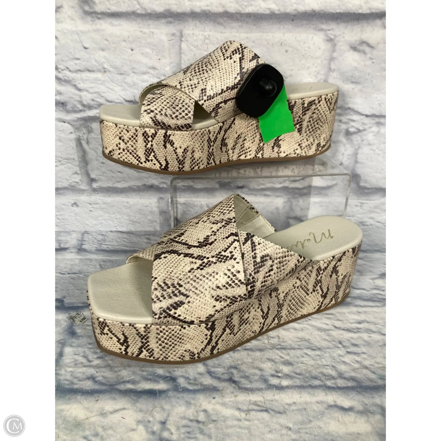 Sandals Heels Wedge By Matisse In Snakeskin Print, Size: 8