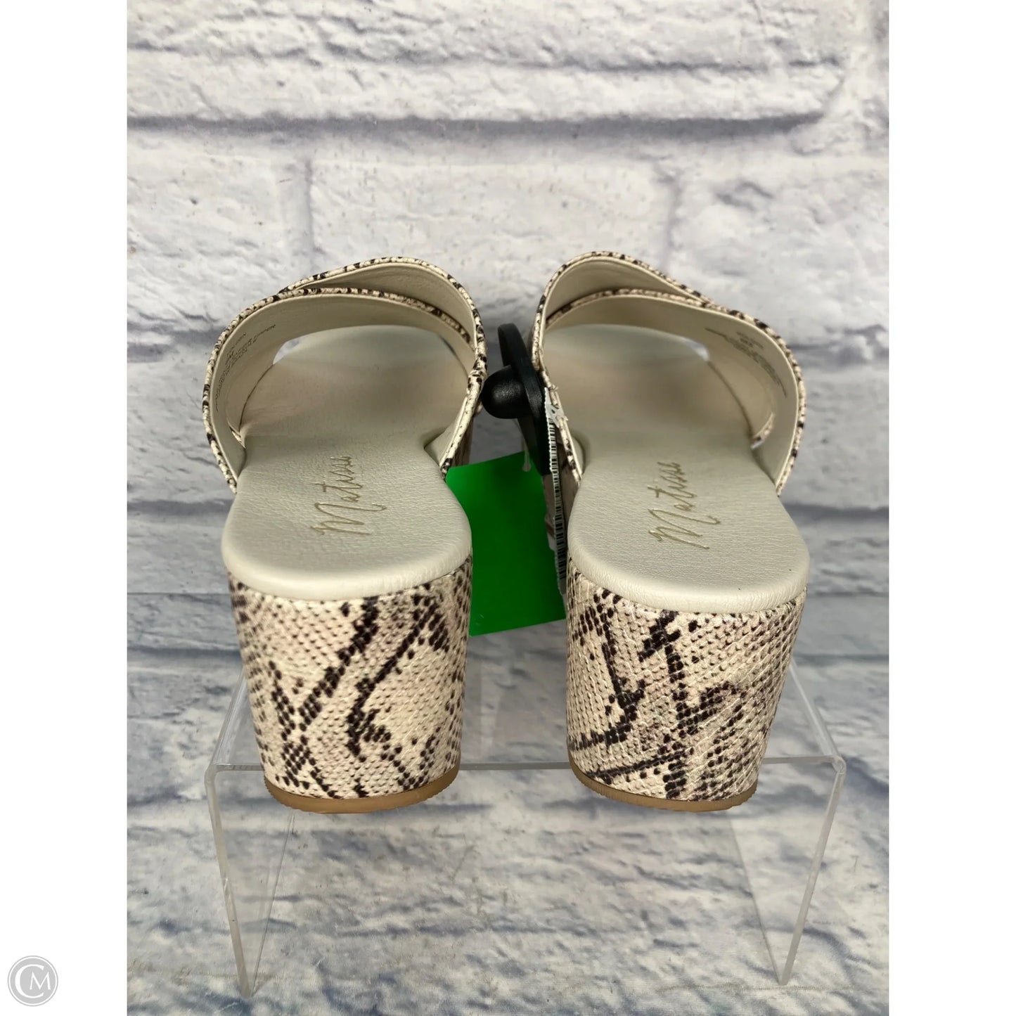 Sandals Heels Wedge By Matisse In Snakeskin Print, Size: 8