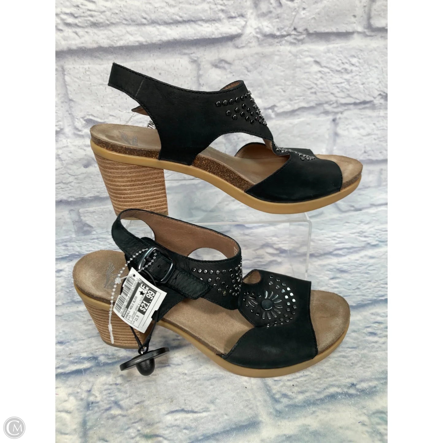 Sandals Heels Block By Dansko In Black, Size: 11.5