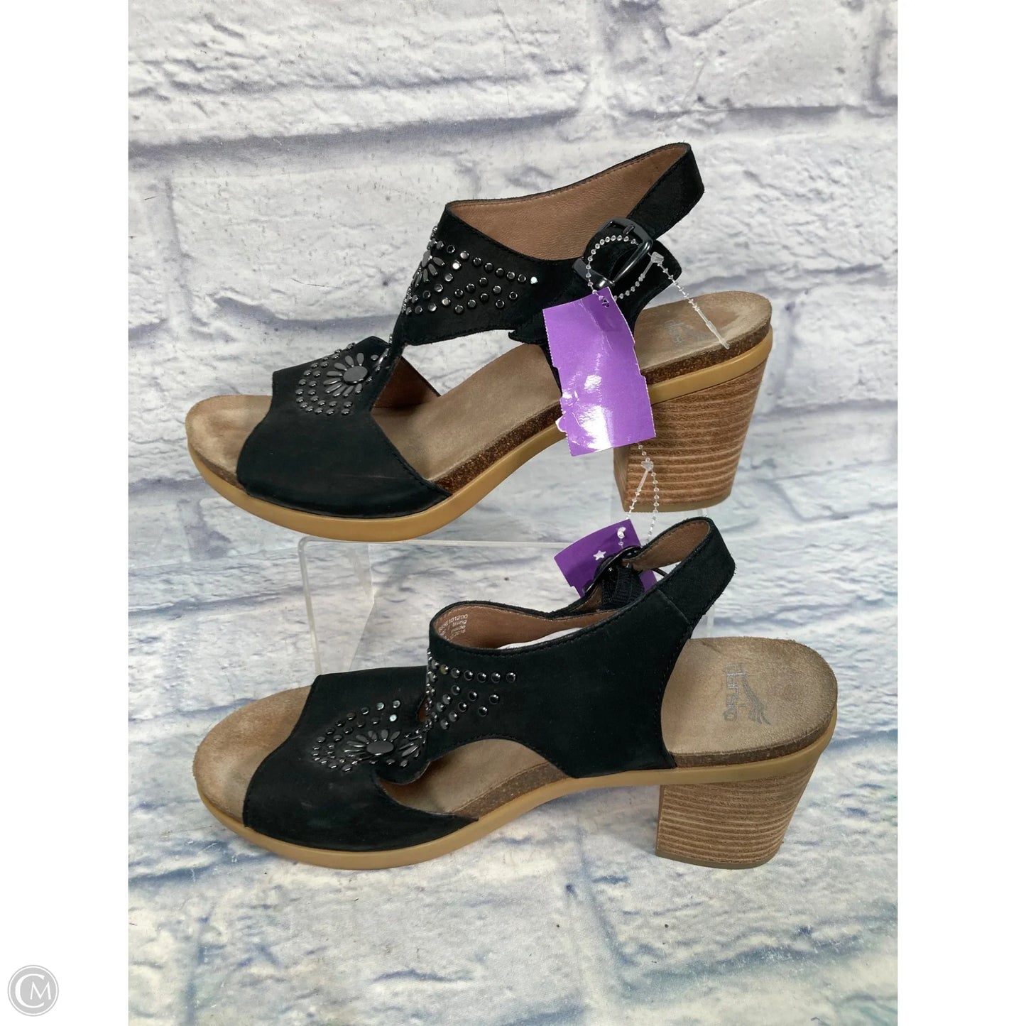 Sandals Heels Block By Dansko In Black, Size: 11.5