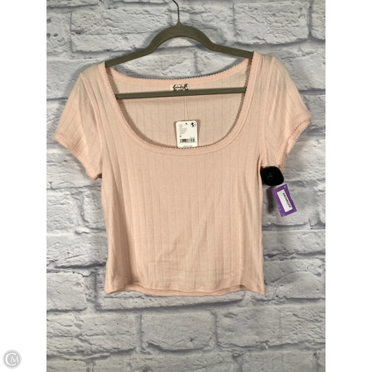 Top Short Sleeve By Free People In Pink, Size: M
