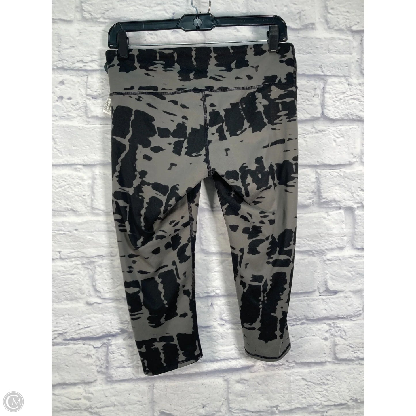Athletic Leggings Capris By Alo In Black & Grey, Size: S