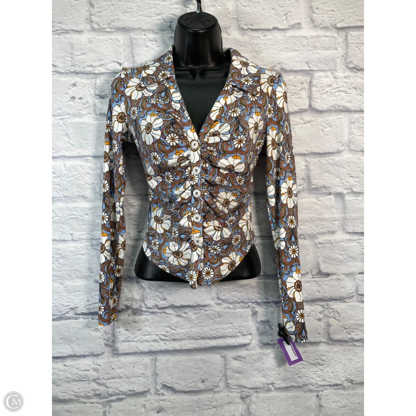Top Long Sleeve By Maeve In Floral Print, Size: Xxs