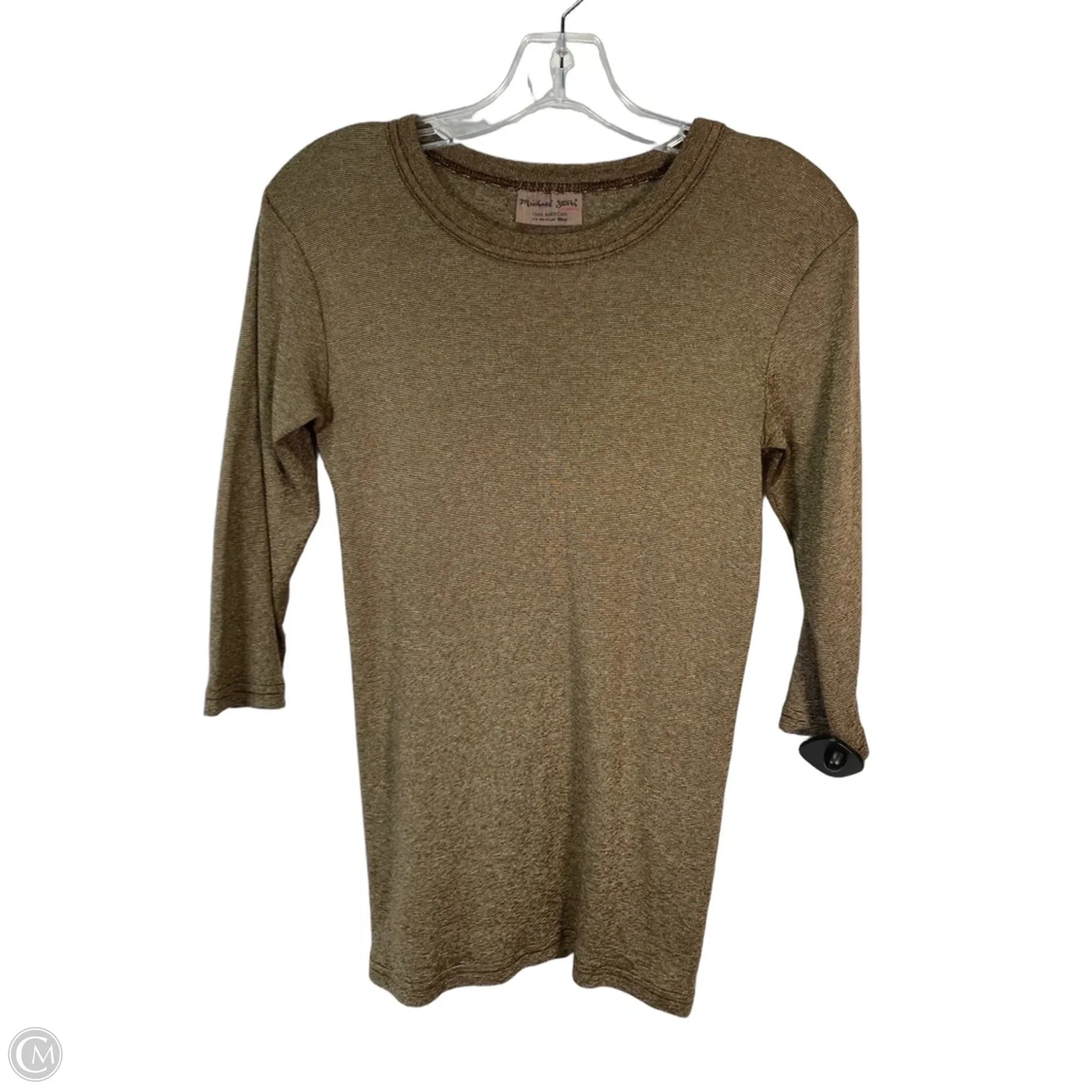Top 3/4 Sleeve Basic By Michael Stars In Brown, Size: S