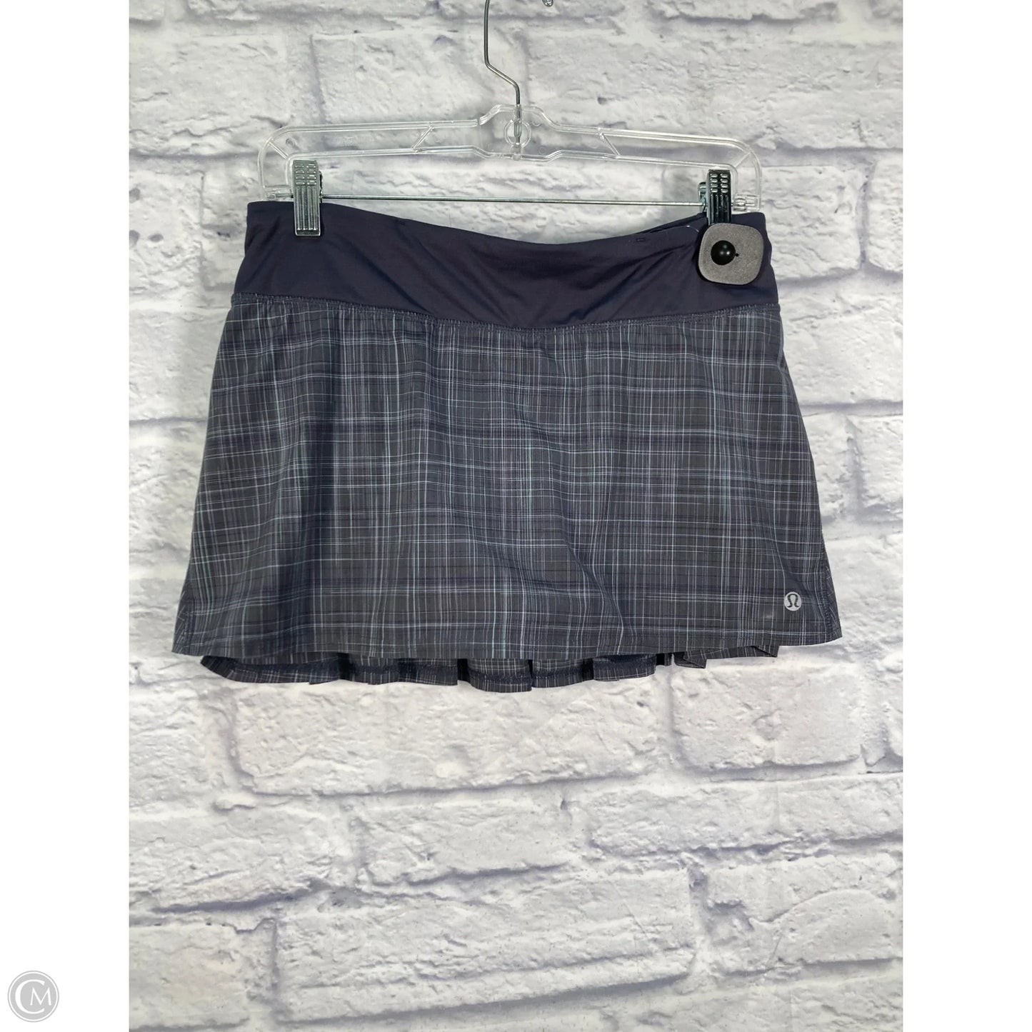 Athletic Skort By Lululemon In Checkered Pattern, Size: 6