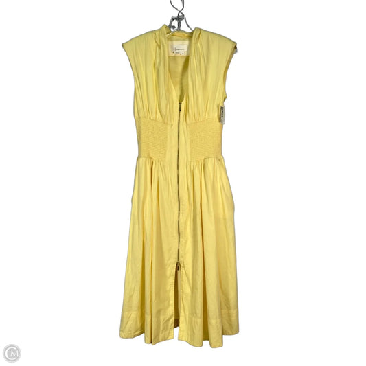 Dress Casual Midi By Anthropologie In Yellow, Size: Mp