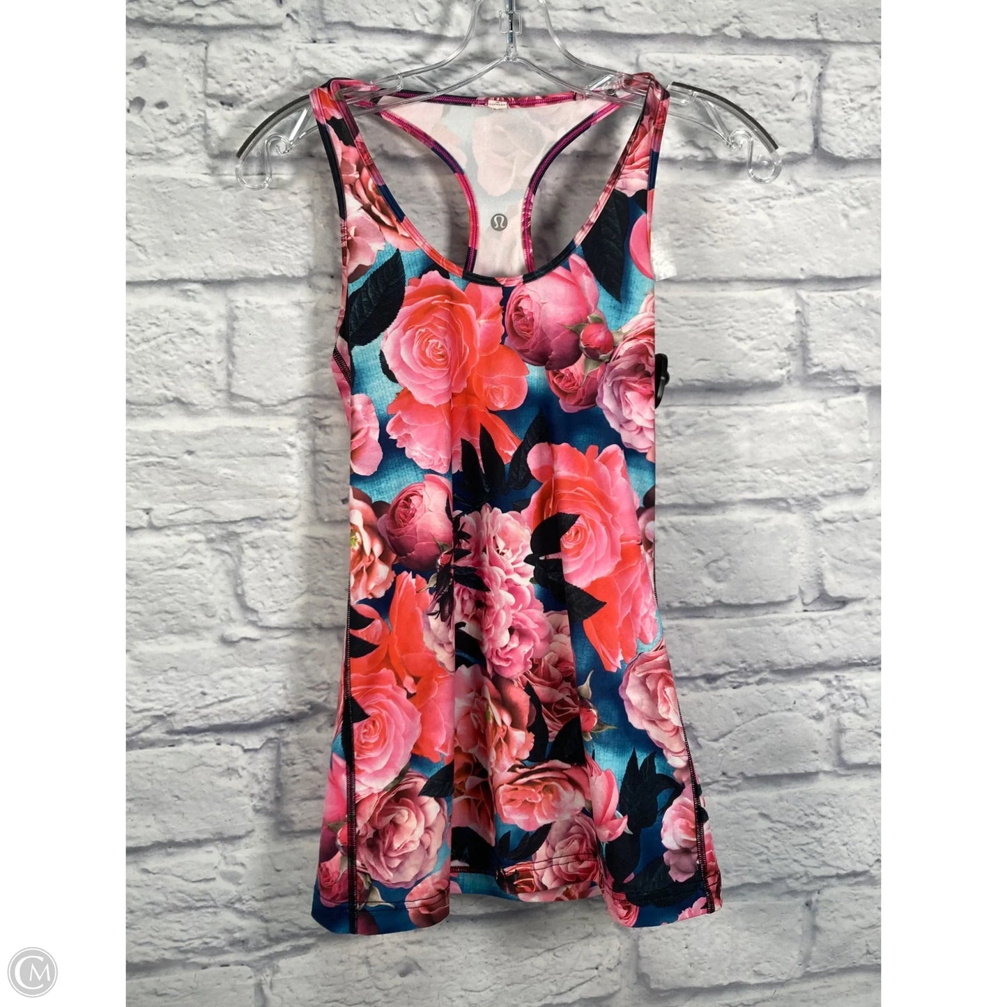 Athletic Tank Top By Lululemon In Floral Print, Size: S
