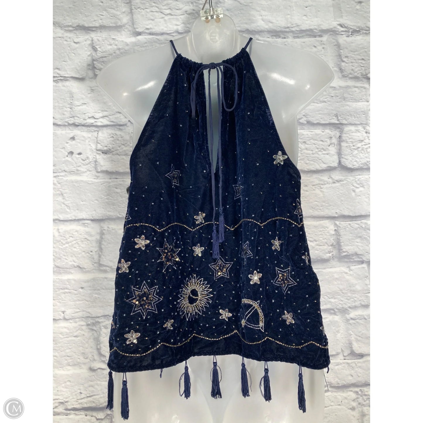 Top Sleeveless By Let Me Be In Blue, Size: Xs
