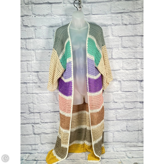 Cardigan By Anthropologie In Rainbow Print, Size: Xl