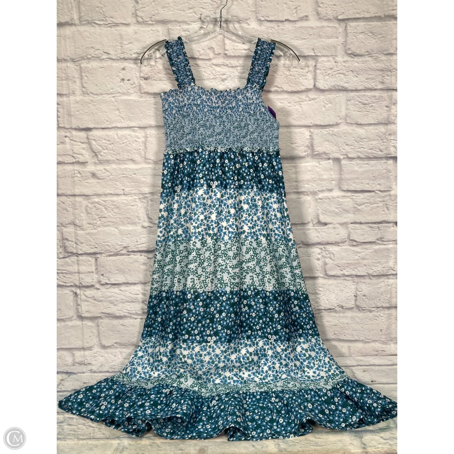 Dress Casual Midi By Rails In Blue & White, Size: M