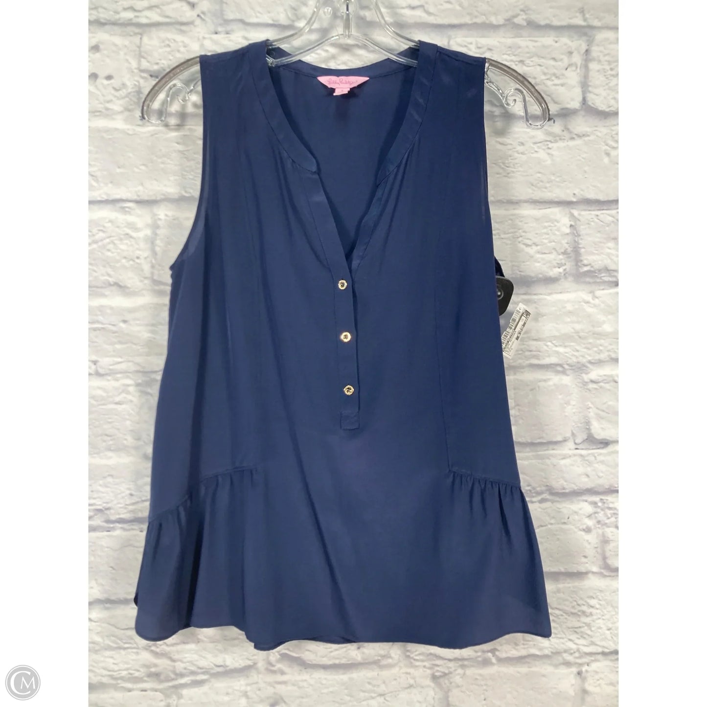 Blouse Designer By Lilly Pulitzer In Blue, Size: S
