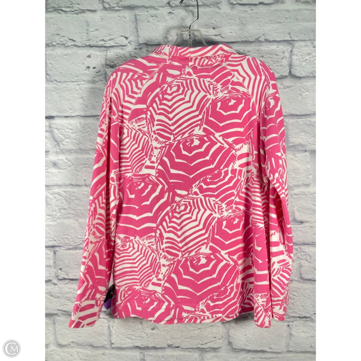 Sweatshirt Designer By Lilly Pulitzer In Pink & White, Size: L