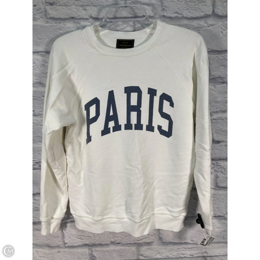 Sweatshirt Crewneck By Clothes Mentor In White, Size: Xs