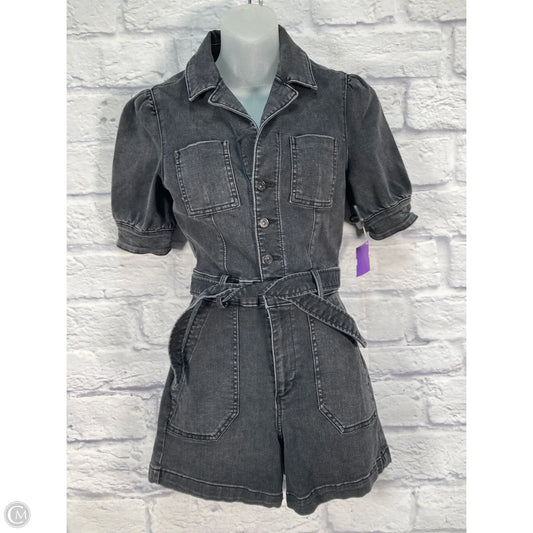 Romper By Paige In Black Denim, Size: Xs