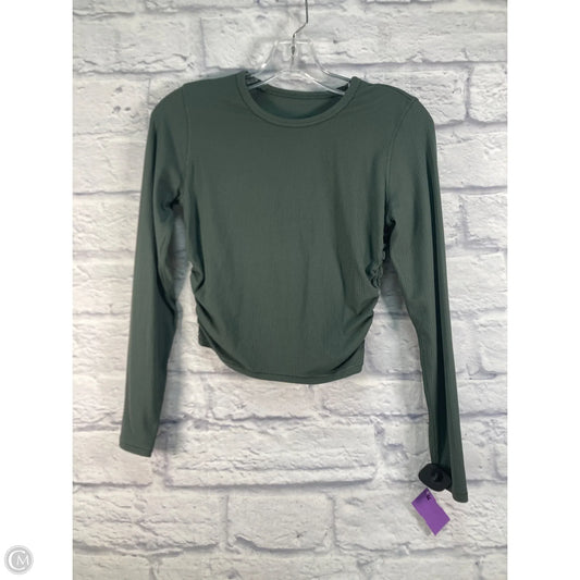 Athletic Top Long Sleeve Crewneck By Lululemon In Green, Size: S