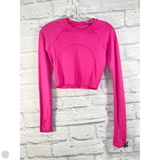 Athletic Top Long Sleeve Crewneck By Lululemon In Pink, Size: 4