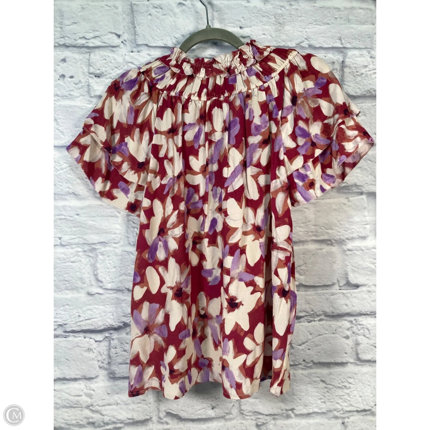 Blouse Short Sleeve By Rails In Floral Print, Size: Xs