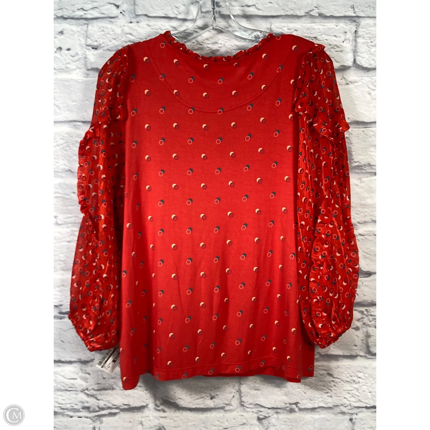 Top Long Sleeve By Maeve In Red, Size: M