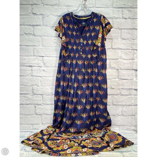Dress Casual Maxi By Maeve In Blue & Green, Size: L