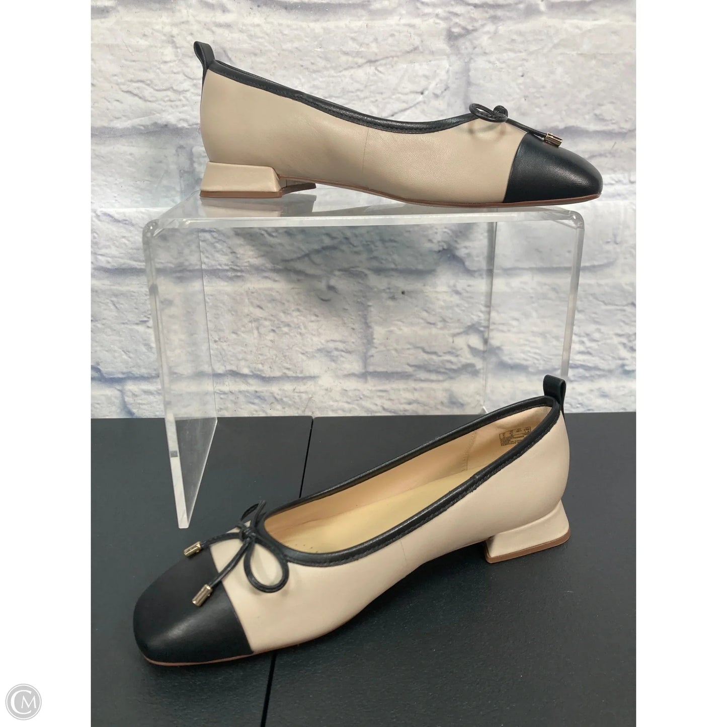 Shoes Heels Block By Clarks In Black & Cream, Size: 8.5