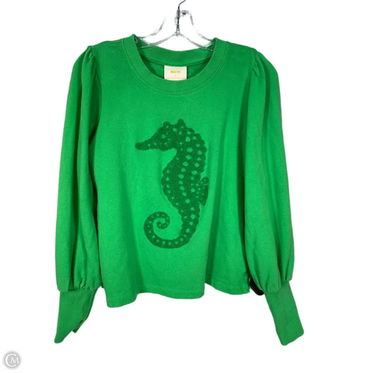 Sweatshirt Crewneck By Maeve In Green, Size: Xs