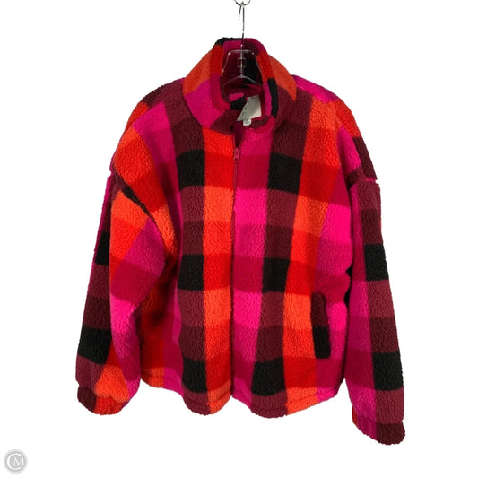 Jacket Faux Fur & Sherpa By A New Day In Pink & Red, Size: M
