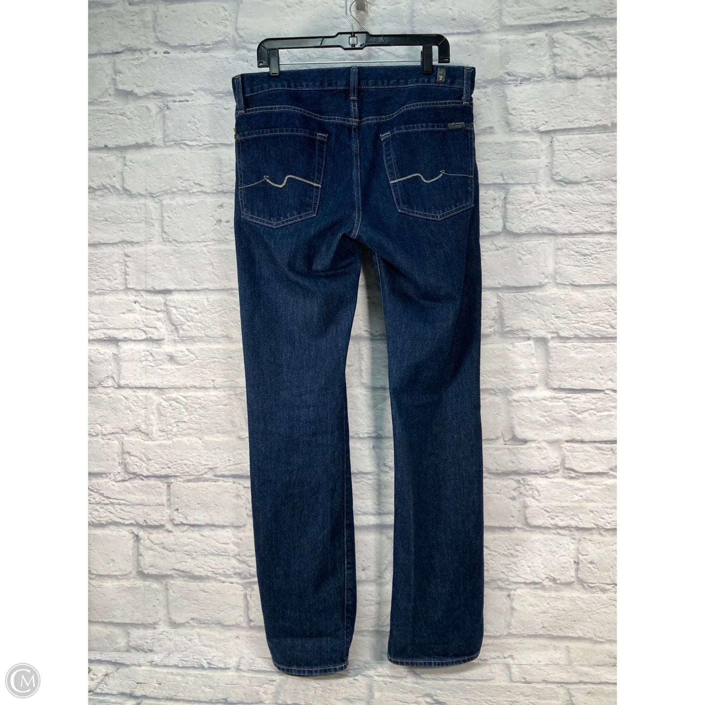 Jeans Wide Leg By 7 For All Mankind In Blue Denim, Size: 14