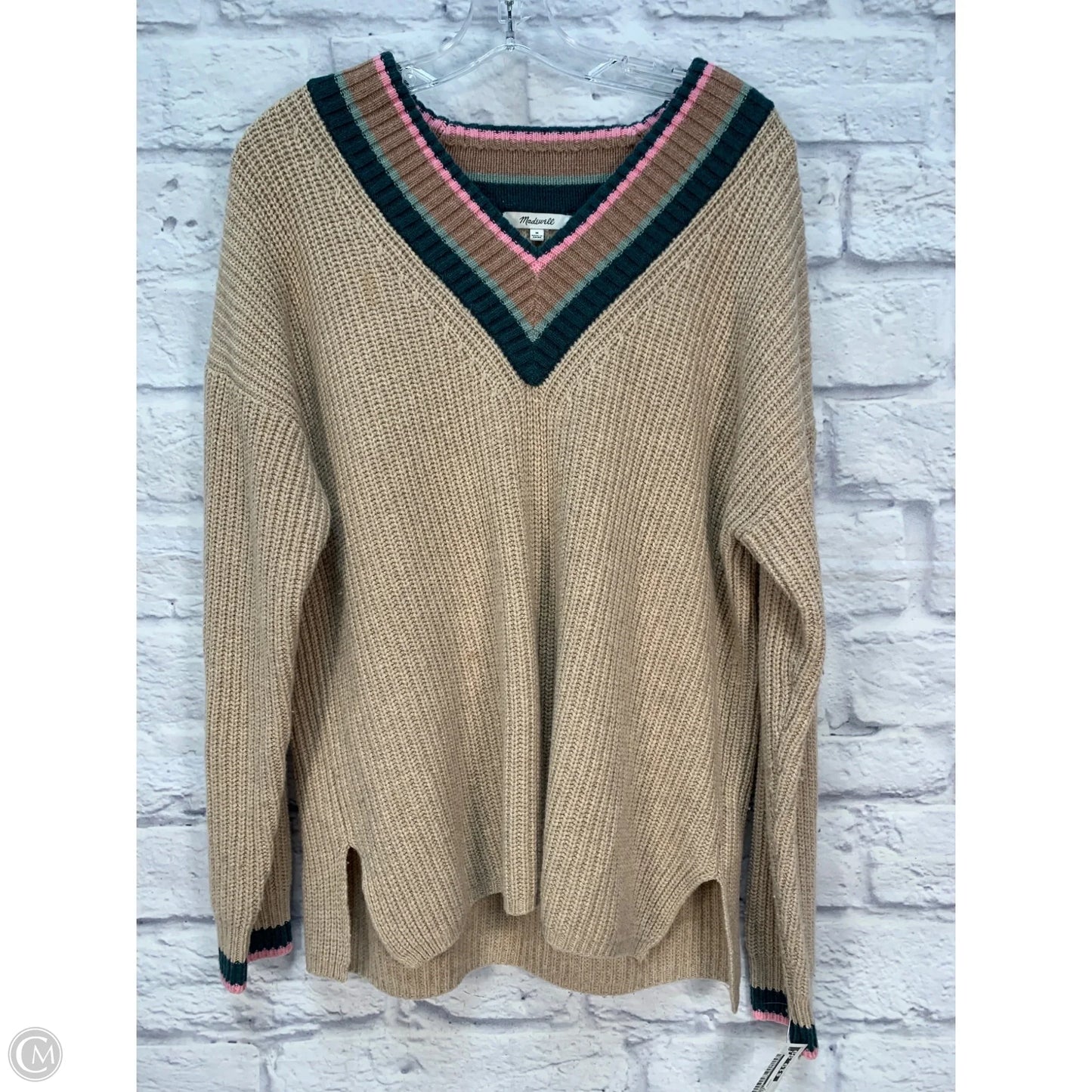 Sweater By Madewell In Brown & Green, Size: M