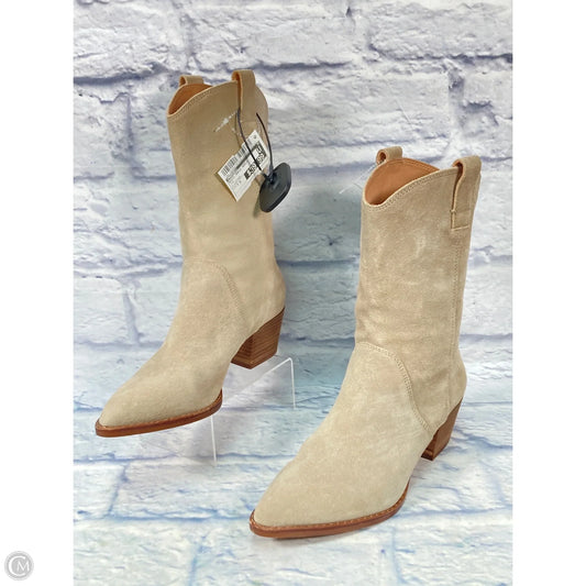 Boots Ankle Heels By Madewell In Tan, Size: 7.5