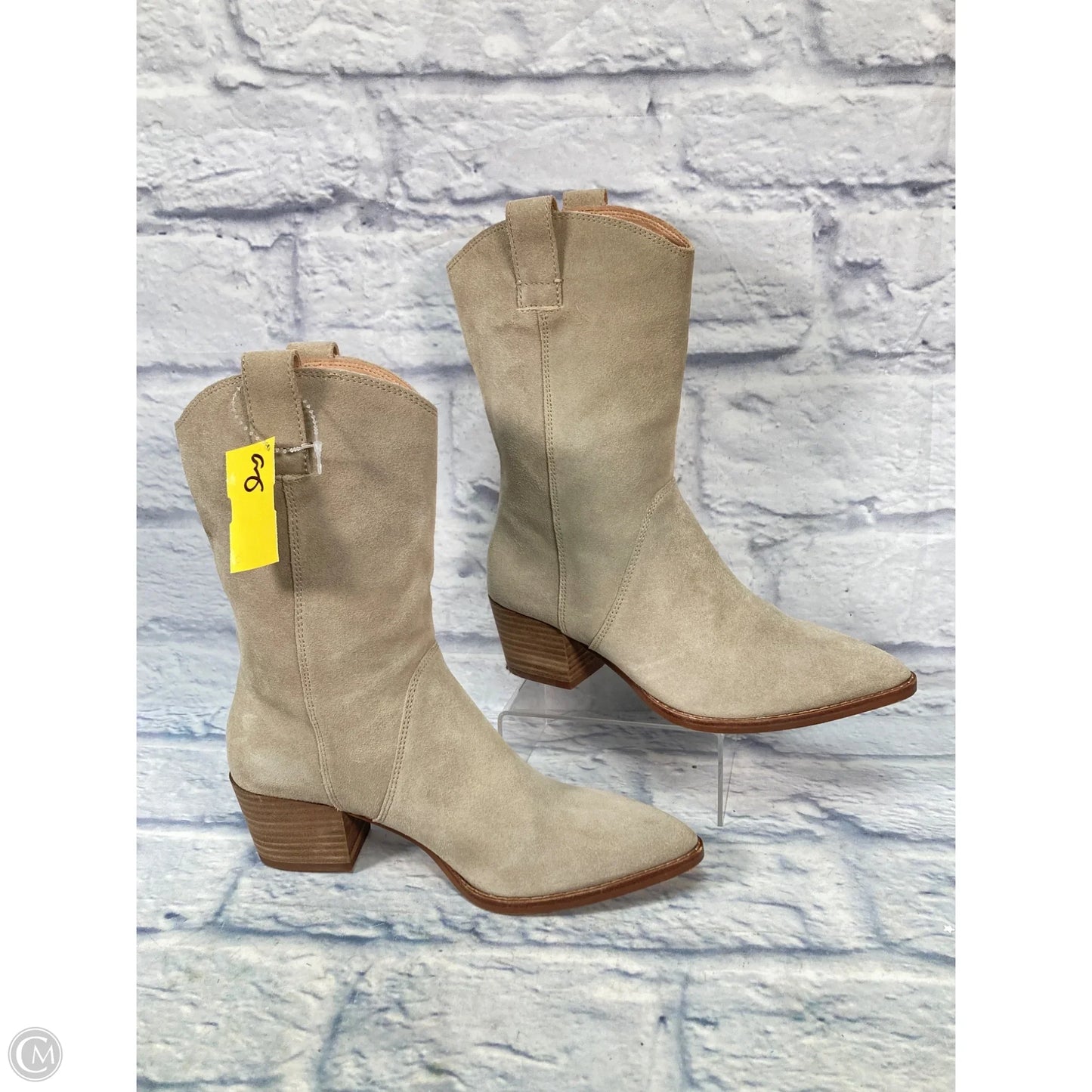 Boots Ankle Heels By Madewell In Tan, Size: 7.5