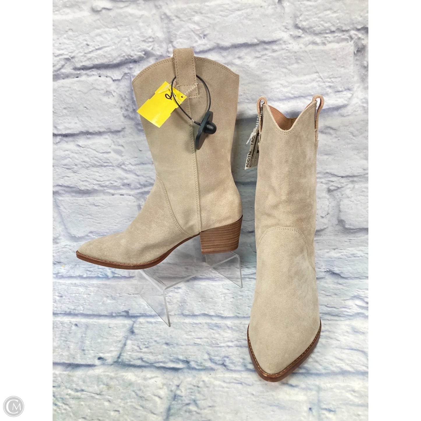 Boots Ankle Heels By Madewell In Tan, Size: 7.5
