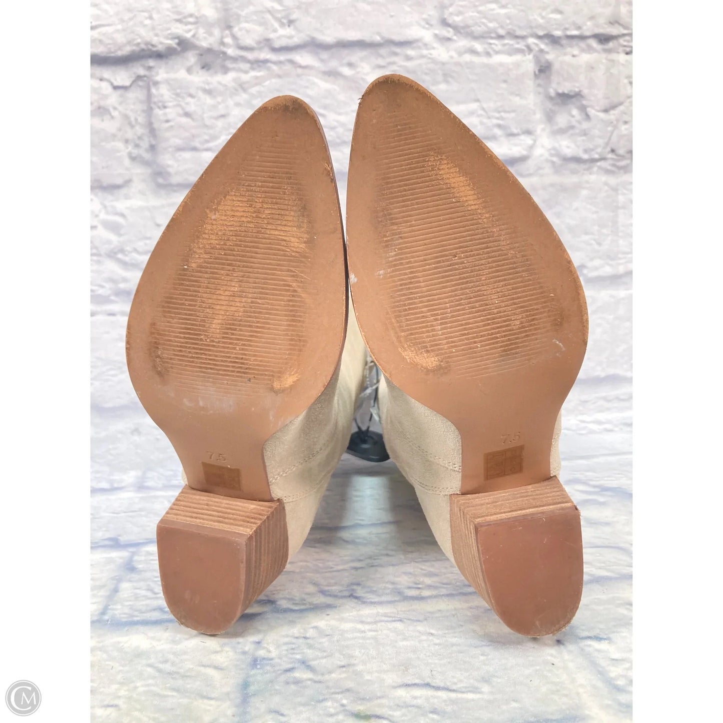 Boots Ankle Heels By Madewell In Tan, Size: 7.5