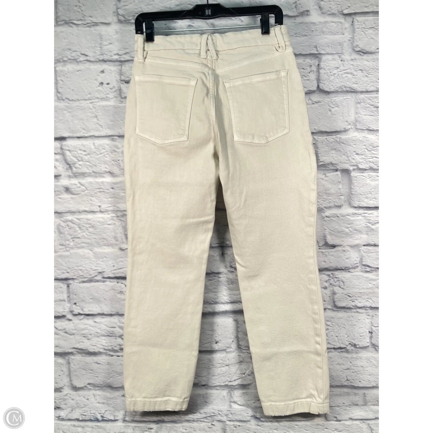 Jeans Boyfriend By Good American In Cream Denim, Size: 2