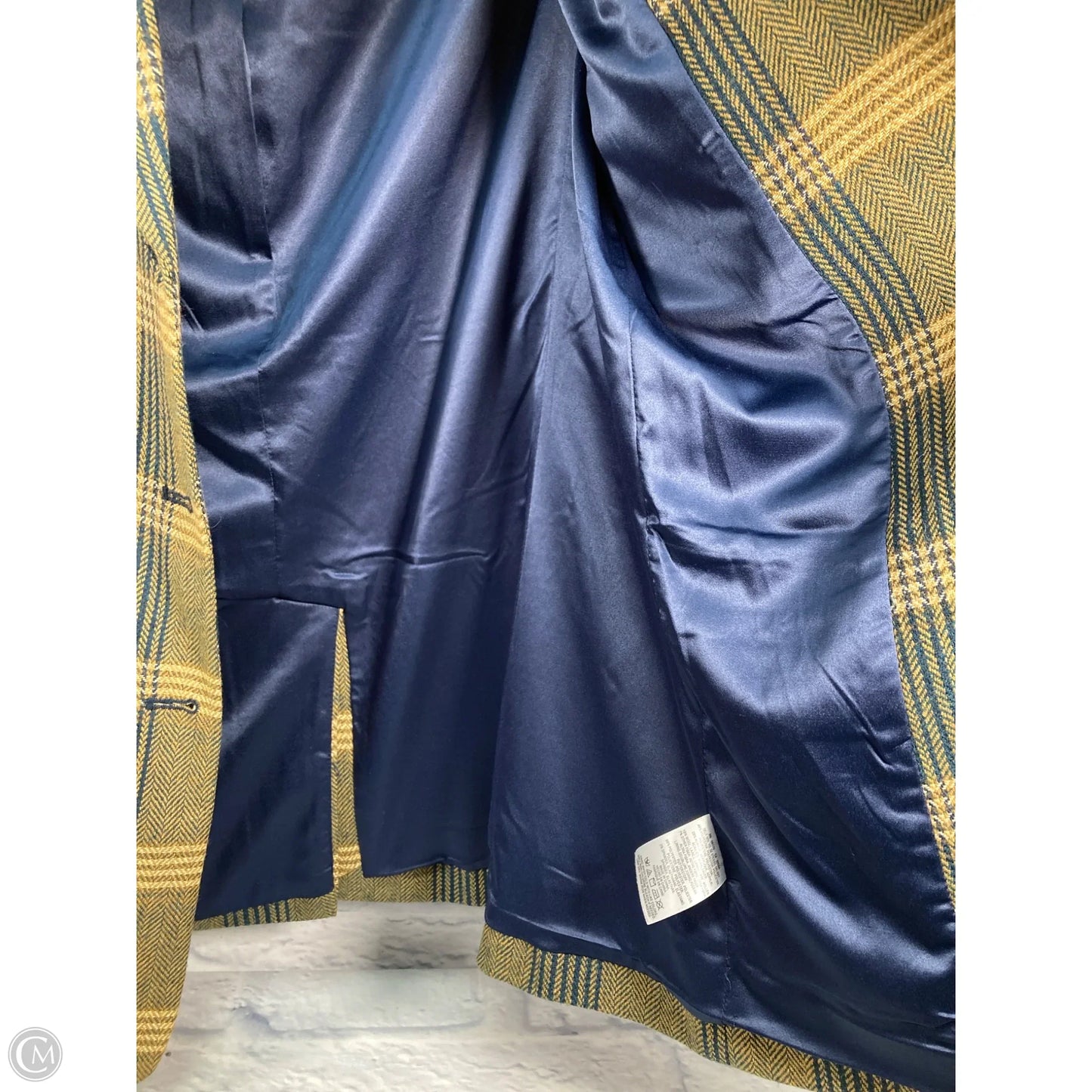 Blazer By Daniel Rainn In Blue & Yellow, Size: S