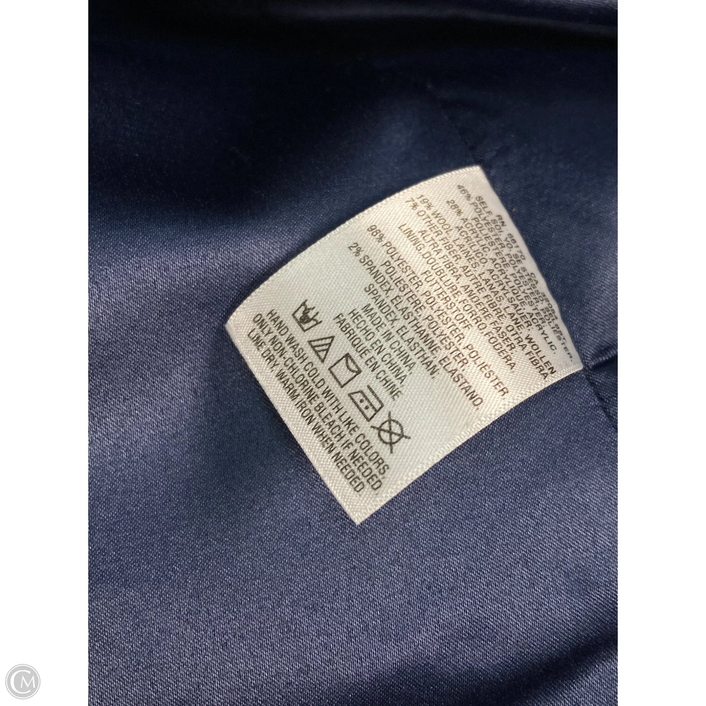 Blazer By Daniel Rainn In Blue & Yellow, Size: S