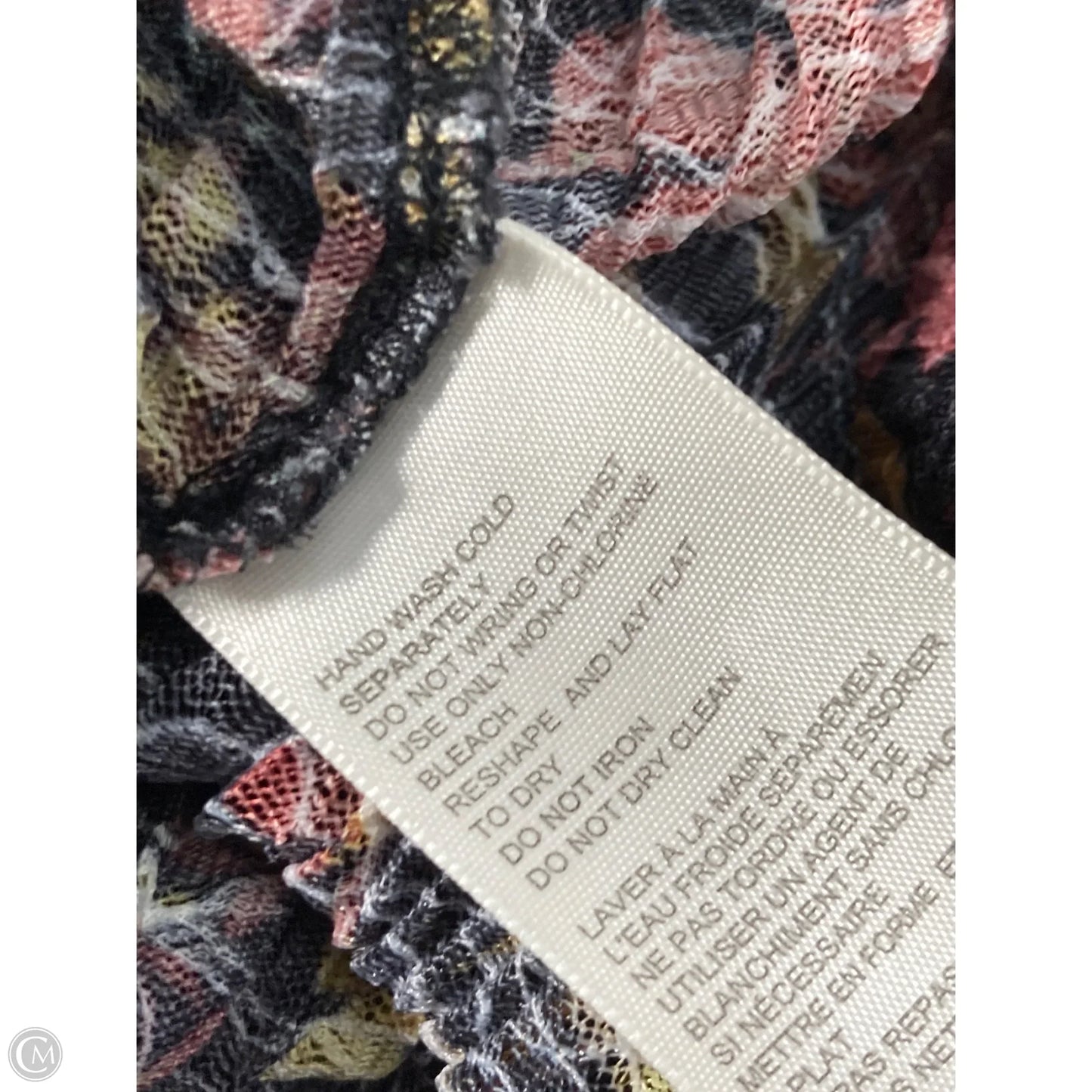 Top Long Sleeve By We The Free In Black & Pink, Size: M