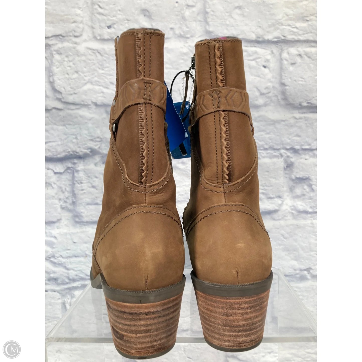 Boots Ankle Heels By Teva In Brown, Size: 7.5