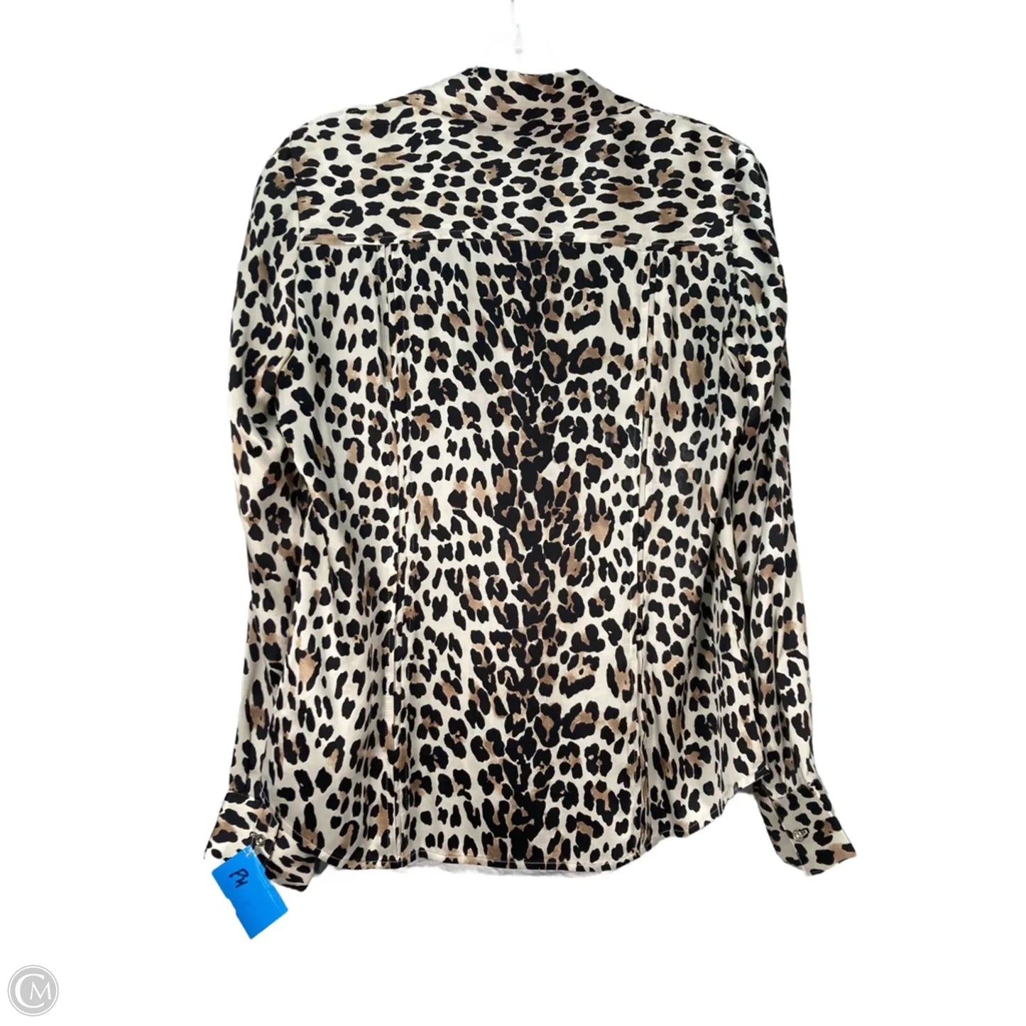 Blouse Long Sleeve By White House Black Market In Animal Print, Size: S