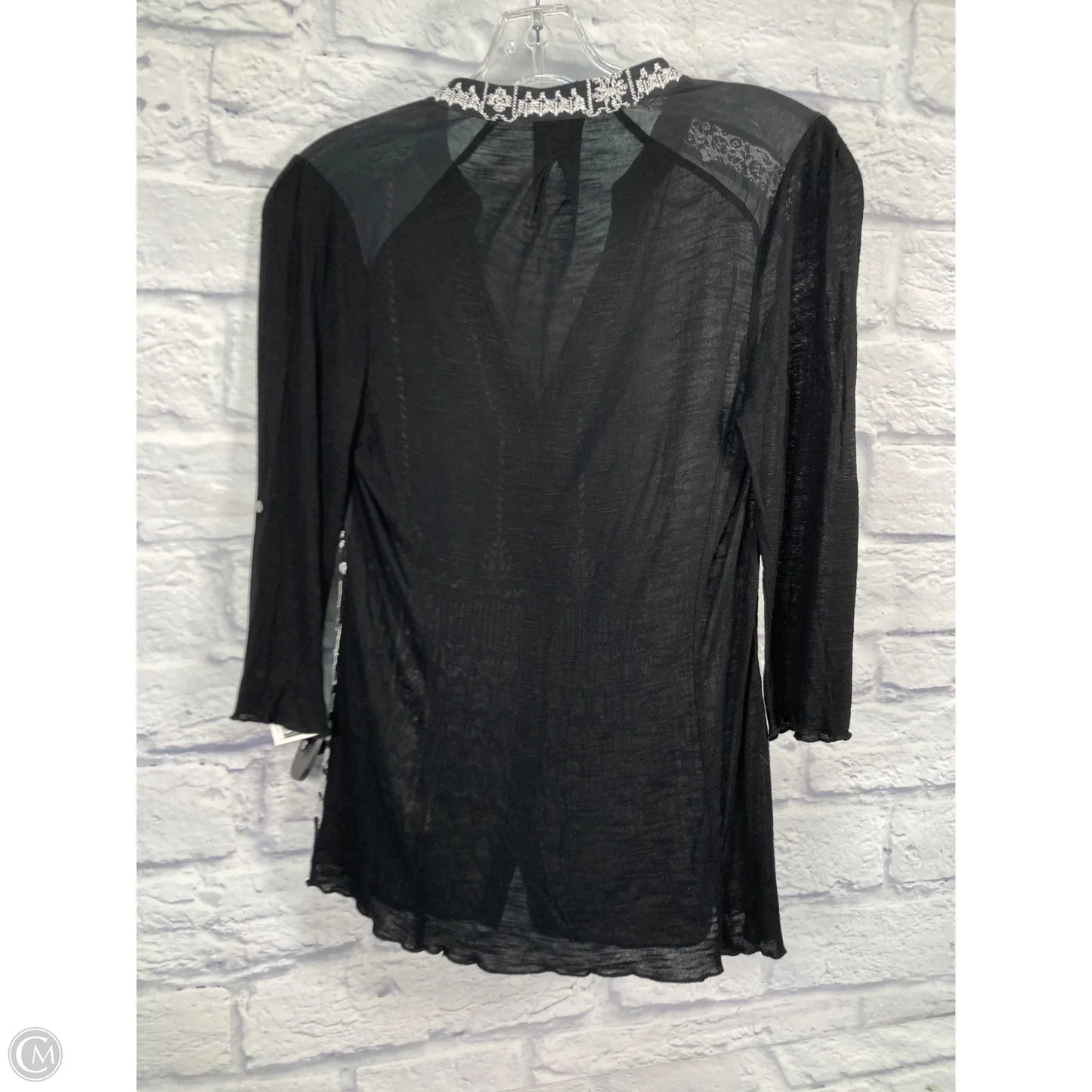 Top 3/4 Sleeve By Tiny In Black & White, Size: Xs