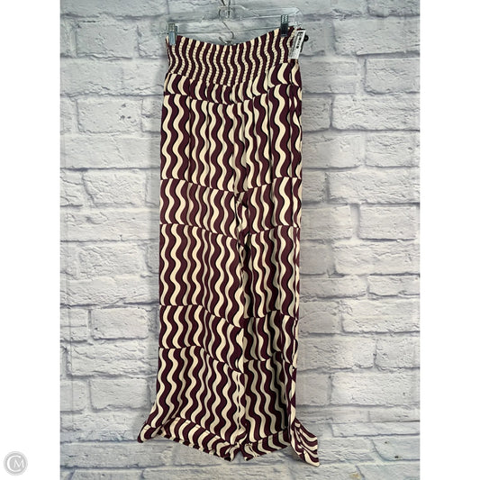 Pants Wide Leg By Maeve In Cream & Purple, Size: 8
