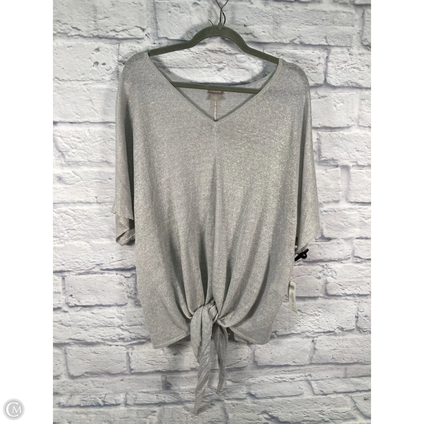 Cardigan By Chicos In Silver, Size: Xl